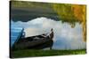 Lake Reflection-Sally Linden-Stretched Canvas