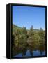 Lake Reflections, Near Jackson, New Hampshire, New England, USA-Fraser Hall-Framed Stretched Canvas