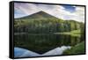 Lake reflections, Peaks Of Otter, Blue Ridge Parkway, Smoky Mountains, USA.-Anna Miller-Framed Stretched Canvas