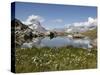 Lake Riffelsee and the Matterhorn, Zermatt, Valais, Swiss Alps, Switzerland, Europe-Hans Peter Merten-Stretched Canvas