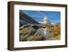Lake Riffelsee with Matterhorn (4478m), Zermatt, Valais, Swiss Alps, Switzerland-Markus Lange-Framed Photographic Print