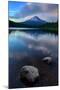 Lake Rocks and Clouds, Trillium Lake Reflection, Summer Mount Hood Oregon-Vincent James-Mounted Photographic Print