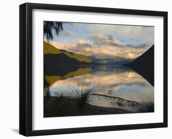 Lake Rotoroa and Travers Range, Nelson Lakes National Park, South Island, New Zealand, Pacific-Schlenker Jochen-Framed Photographic Print