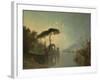 Lake, Ruin and Pine Trees-Richard Wilson-Framed Giclee Print