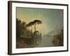 Lake, Ruin and Pine Trees-Richard Wilson-Framed Giclee Print