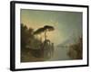 Lake, Ruin and Pine Trees-Richard Wilson-Framed Giclee Print