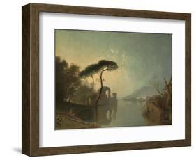 Lake, Ruin and Pine Trees-Richard Wilson-Framed Giclee Print