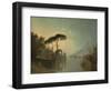 Lake, Ruin and Pine Trees-Richard Wilson-Framed Giclee Print