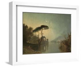 Lake, Ruin and Pine Trees-Richard Wilson-Framed Giclee Print