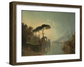 Lake, Ruin and Pine Trees-Richard Wilson-Framed Giclee Print