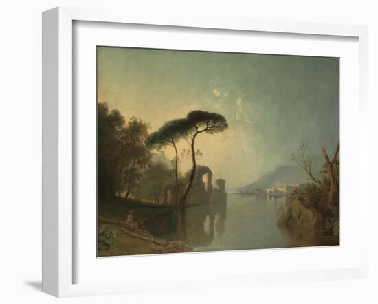 Lake, Ruin and Pine Trees-Richard Wilson-Framed Giclee Print