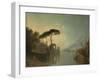 Lake, Ruin and Pine Trees-Richard Wilson-Framed Giclee Print