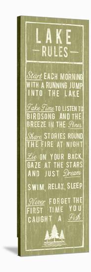 Lake Rules-The Vintage Collection-Stretched Canvas