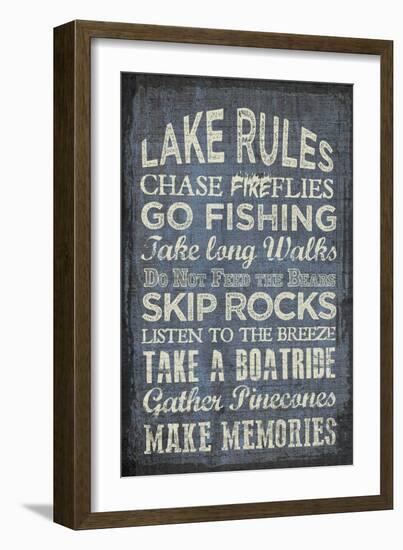 Lake Rules-Erin Clark-Framed Giclee Print