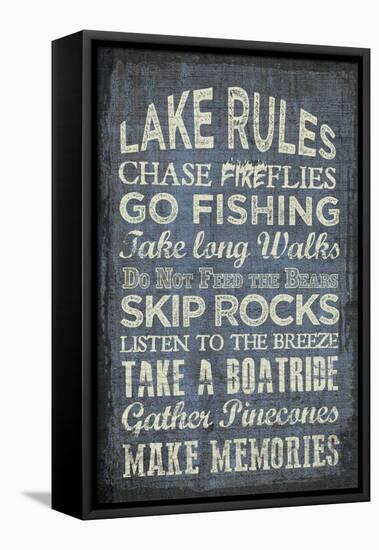 Lake Rules-Erin Clark-Framed Stretched Canvas