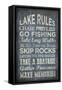 Lake Rules-Erin Clark-Framed Stretched Canvas