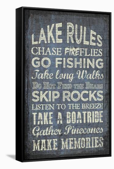 Lake Rules-Erin Clark-Framed Stretched Canvas