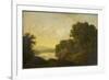 Lake Scene with Boat and Anglers-George Smith-Framed Giclee Print