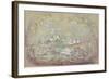 Lake Scene with Fairies and Swans-Robert Caney-Framed Giclee Print