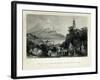 Lake See-Hoo and the Temple of Thundering Winds, from the Vale of Tombs, engraved by J.C. Bentley-Thomas Allom-Framed Giclee Print