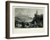 Lake See-Hoo and the Temple of Thundering Winds, from the Vale of Tombs, engraved by J.C. Bentley-Thomas Allom-Framed Giclee Print