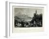 Lake See-Hoo and the Temple of Thundering Winds, from the Vale of Tombs, engraved by J.C. Bentley-Thomas Allom-Framed Giclee Print