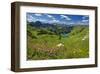 Lake Seealpsee at Nebelhorn Mountain (2224m), Oberstdorf, Allgaeu, Swabia, Bavaria, Germany-null-Framed Art Print