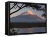 Lake Shoji-Ko and Mount Fuji in Evening Light, Fuji-Hakone-Izu National Park, Honshu, Japan, Asia-Gavin Hellier-Framed Stretched Canvas