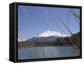 Lake Shoji, with Mount Fuji Behind, Shojiko, Central Honshu, Japan-Simanor Eitan-Framed Stretched Canvas