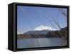 Lake Shoji, with Mount Fuji Behind, Shojiko, Central Honshu, Japan-Simanor Eitan-Framed Stretched Canvas