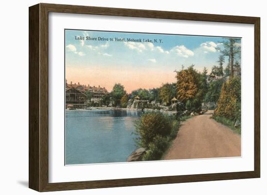 Lake Shore Drive, Mohonk Lake, New York-null-Framed Art Print