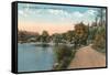 Lake Shore Drive, Mohonk Lake, New York-null-Framed Stretched Canvas