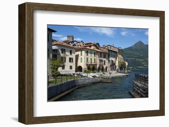 Lake Side, by the Harbour, Rezzonico, Lake Como, Italian Lakes, Lombardy, Italy, Europe-James Emmerson-Framed Photographic Print