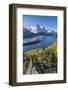 Lake Sils and Piz La Margna Covered in Snow from a Rocky Terrace Above the Engadine Woods-Roberto Moiola-Framed Photographic Print