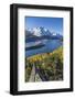 Lake Sils and Piz La Margna Covered in Snow from a Rocky Terrace Above the Engadine Woods-Roberto Moiola-Framed Photographic Print