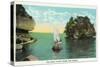 Lake Superior, Wisconsin - Apostle Islands, Gem Island Scene-Lantern Press-Stretched Canvas