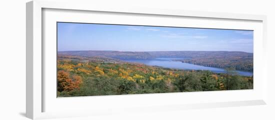 Lake Surrounded by Hills, Keuka Lake, Finger Lakes, New York State, USA-null-Framed Photographic Print