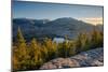 Lake surrounded by mountains, Heart Lake, Algonquin Peak, Adirondack Mountains State Park, New Y...-null-Mounted Photographic Print