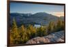 Lake surrounded by mountains, Heart Lake, Algonquin Peak, Adirondack Mountains State Park, New Y...-null-Framed Photographic Print