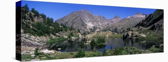 Lake Surrounded by Mountains, Mercantour, Hinterland, French Riviera-null-Stretched Canvas