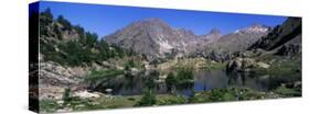 Lake Surrounded by Mountains, Mercantour, Hinterland, French Riviera-null-Stretched Canvas