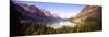 Lake Surrounded by Mountains, St. Mary Lake, Glacier National Park, Montana, USA-null-Mounted Photographic Print