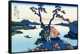 Lake Suwa in the Shinano Province, 1830-1833-Katsushika Hokusai-Framed Stretched Canvas