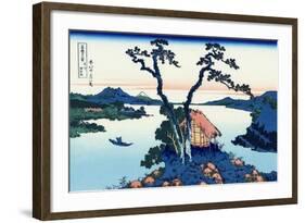 Lake Suwa in the Shinano Province, 1830-1833-Katsushika Hokusai-Framed Giclee Print