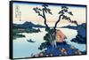 Lake Suwa in the Shinano province, c.1830-Katsushika Hokusai-Framed Stretched Canvas