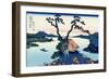 Lake Suwa in the Shinano province, c.1830-Katsushika Hokusai-Framed Giclee Print