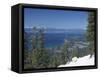 Lake Tahoe and Town on California and Nevada State Line, USA-Adam Swaine-Framed Stretched Canvas