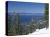 Lake Tahoe and Town on California and Nevada State Line, USA-Adam Swaine-Stretched Canvas