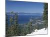 Lake Tahoe and Town on California and Nevada State Line, USA-Adam Swaine-Mounted Photographic Print