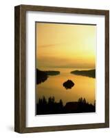 Lake Tahoe at Dawn, Tahoe, Nevada, USA-Steve Vidler-Framed Photographic Print